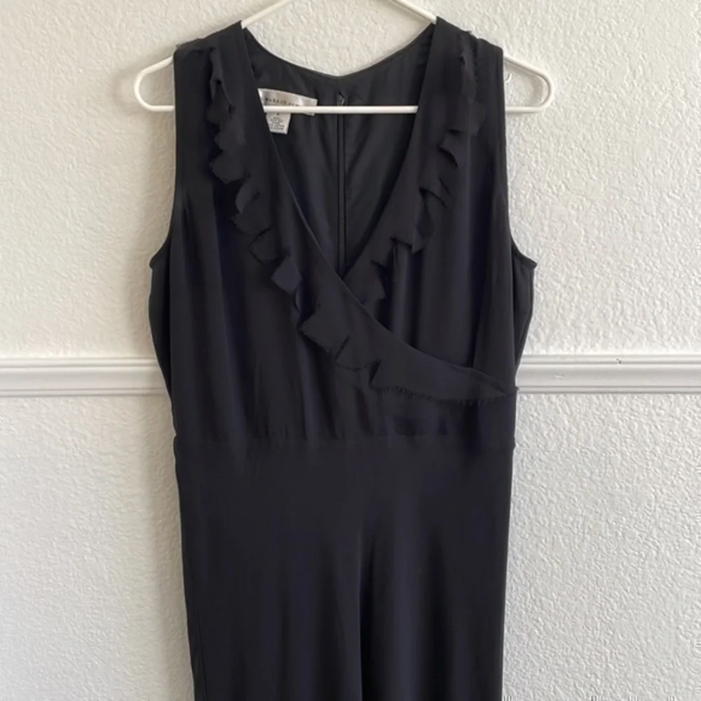 David Warren NY 100% silk elegant black dress